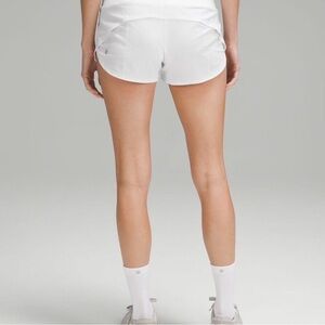 Lululemon Women's White Low Rise Speed Up Shorts - Size 4